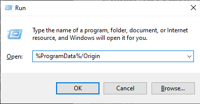 command inside Run window Run command - origin won't start game/none of my origin games will launch