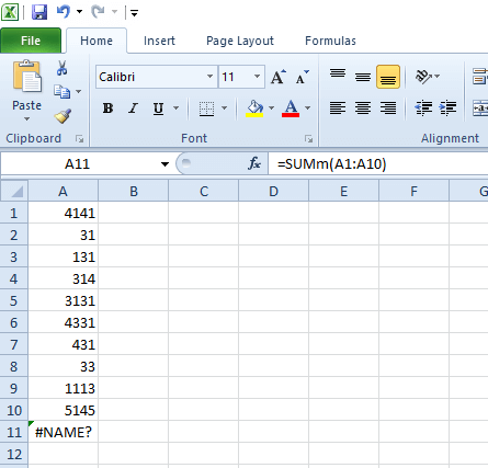 The #NAME? cell error #NAME? cell error excel spreadsheet not adding up correctly