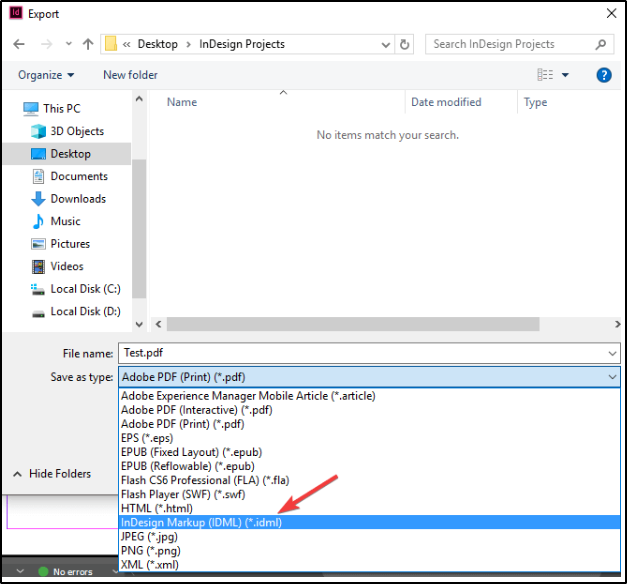 Adobe InDesign missing plugins error