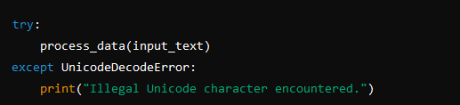 try except unicodedecodeerror