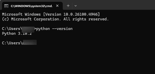 python cmd